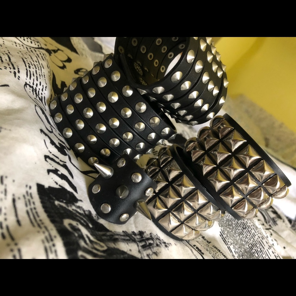Studded/Spiky Bracelets and ring